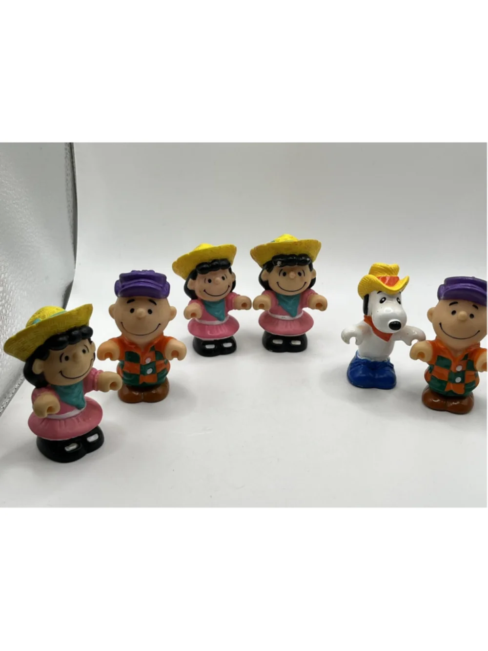5 Vintage 1989 McDonald's Peanuts Snoopy Down on the Farm Happy Meal Cake Topper